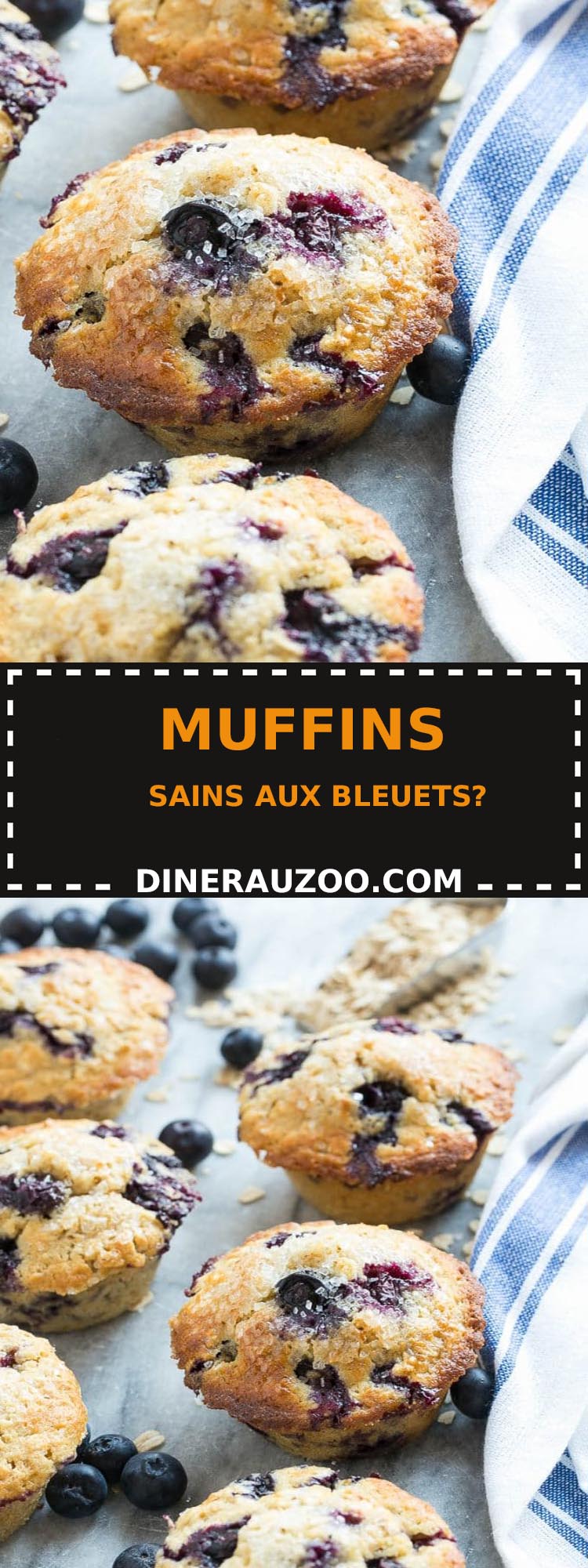 Muffins Sains aux Bleuets